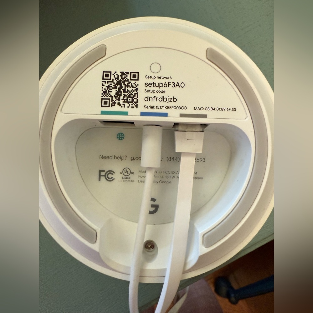 Google Wi-Fi Mesh Router Puck with Power Adapter - Picture 2 of 7